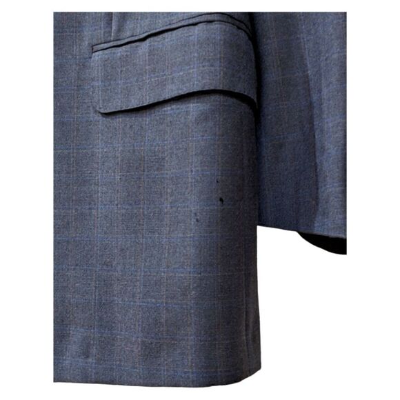 Ermenegildo Zegna Mens Blue 100% Wool Plaid Three Button Blazer Size 40 US - Picture 9 of 9
